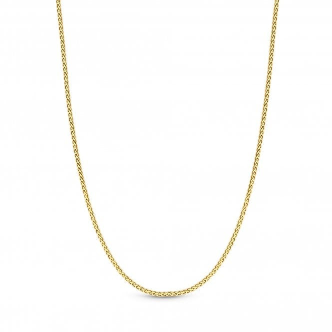 12ct Gold Sterling Silver 925 Polished Mini Twist Allway Necklace | Jon Richard