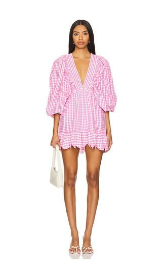 Marine Dress in Gingham Pink | Revolve Clothing (Global)