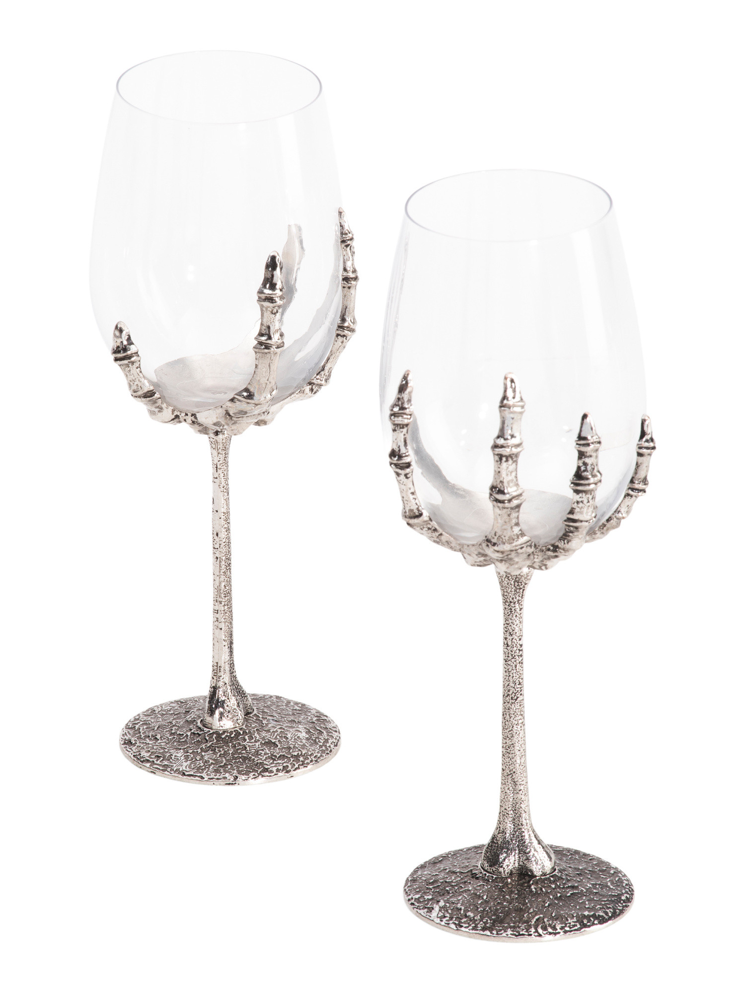 2pk Skeleton Hand Wine Glasses | TJ Maxx