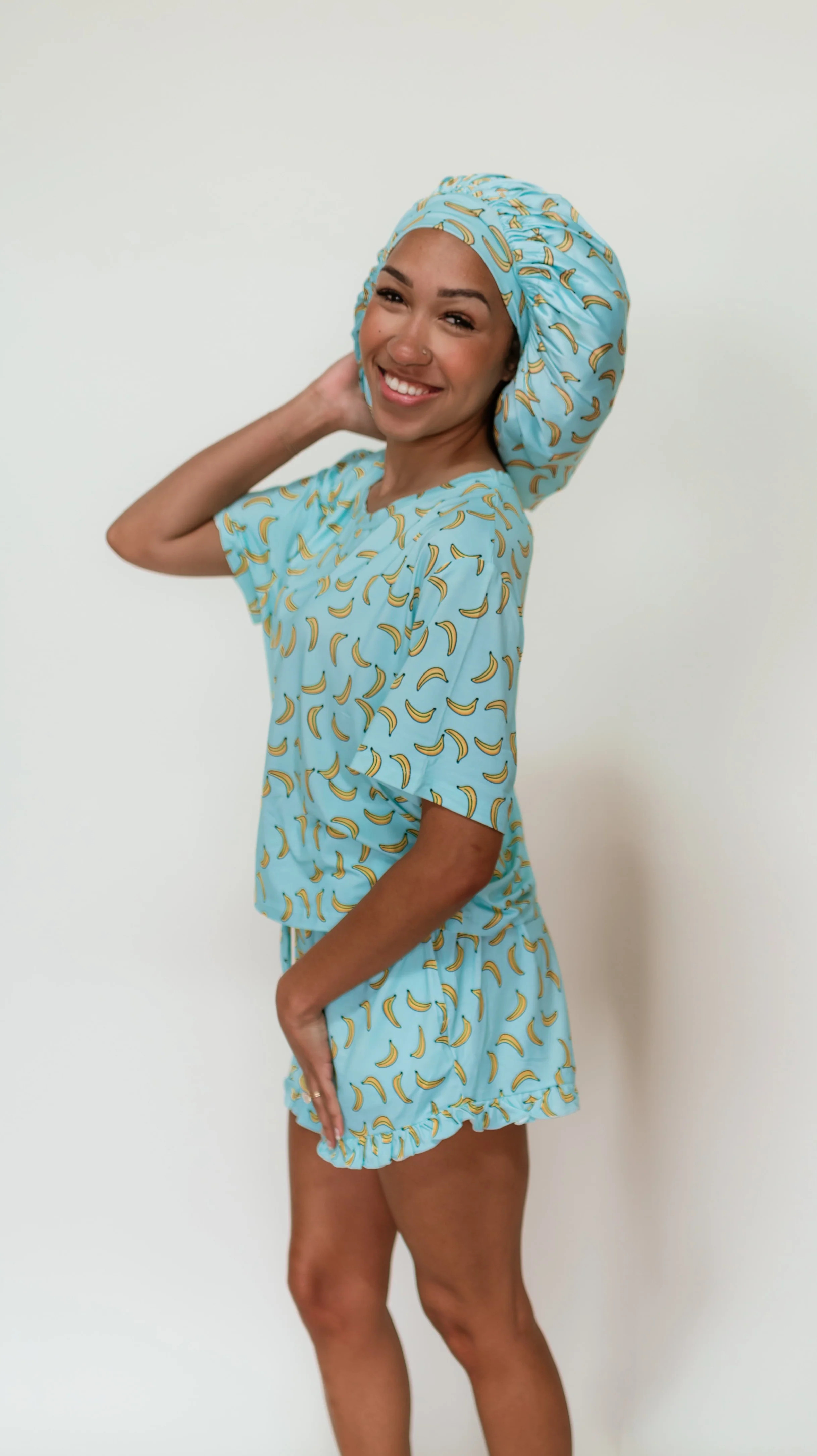 Adult Satin Bonnet in Banana | Silks Design