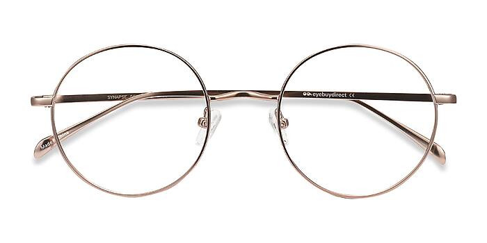Synapse Round Rose Gold Full Rim Eyeglasses | EyeBuyDirect | EyeBuyDirect.com