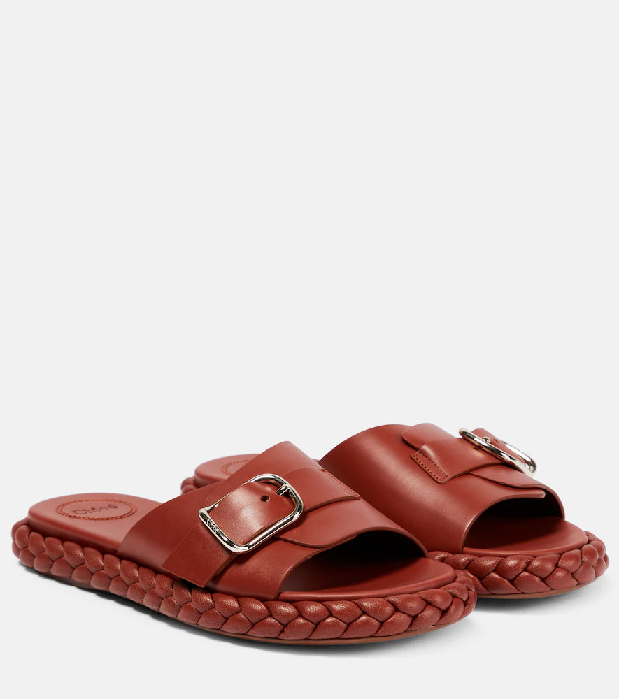 ChloÃ© Pip leather slides | Mytheresa (US/CA)