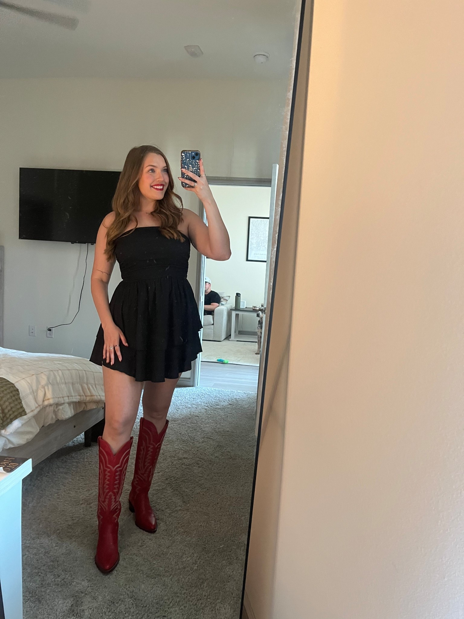 This was the outfit I had in my head when I bought the boots ❤️🤠

#tallgirlstyle #tallgirlfashion #cowboyboots #westernboots #westerndress #countryoutfit #minidress #springdress #summerdress #curvyoutfit #curvyfashion #ootd #redboots #tecovas #littleblackdress #amazonfashion #outfitideas #outfitinspo #springoutfit #summeroutfit #dress 

#LTKStyleTip #LTKMidsize #LTKWatchNow