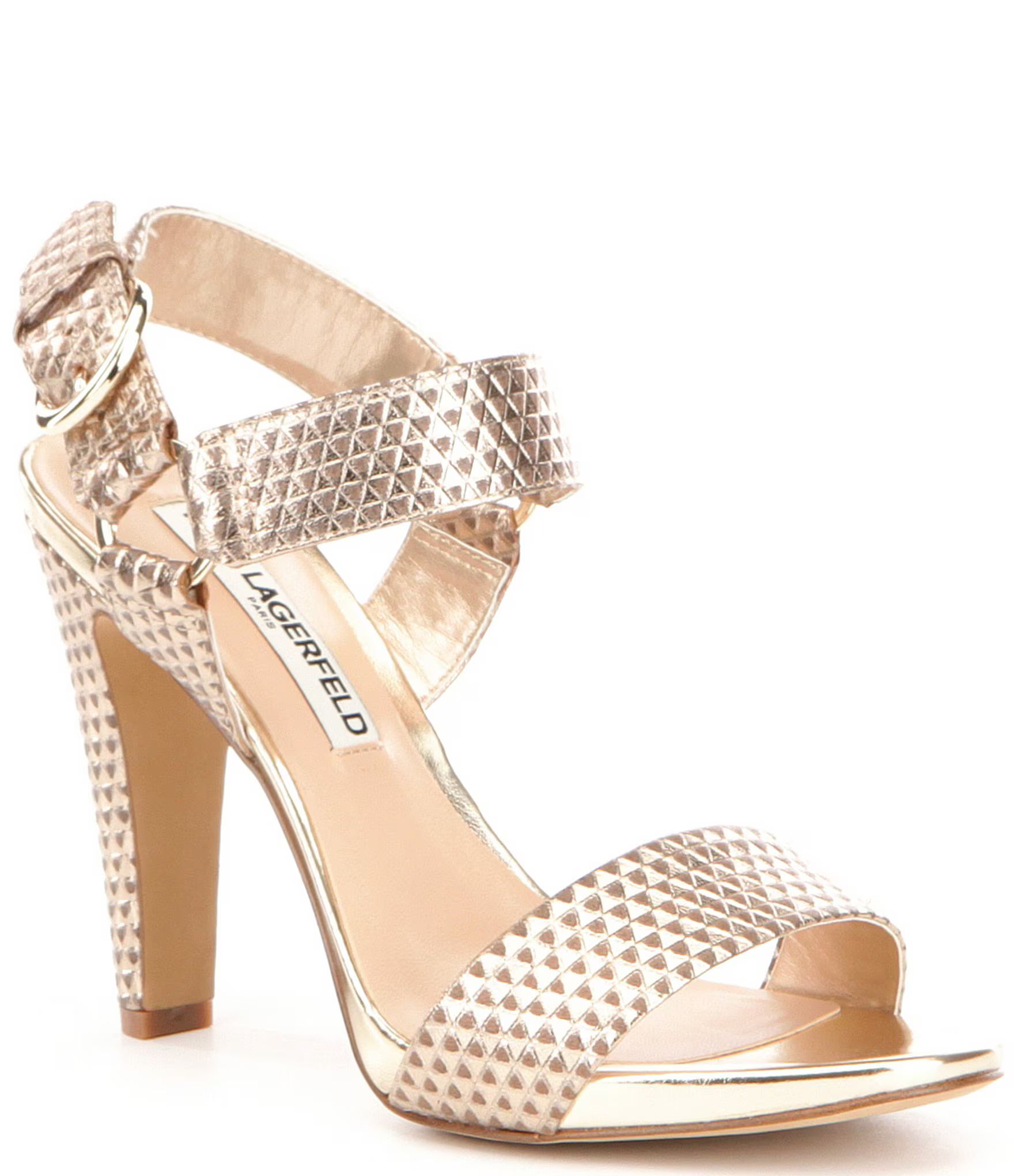 Cieone Metallic Leather Ankle Strap Dress Sandals | Dillards