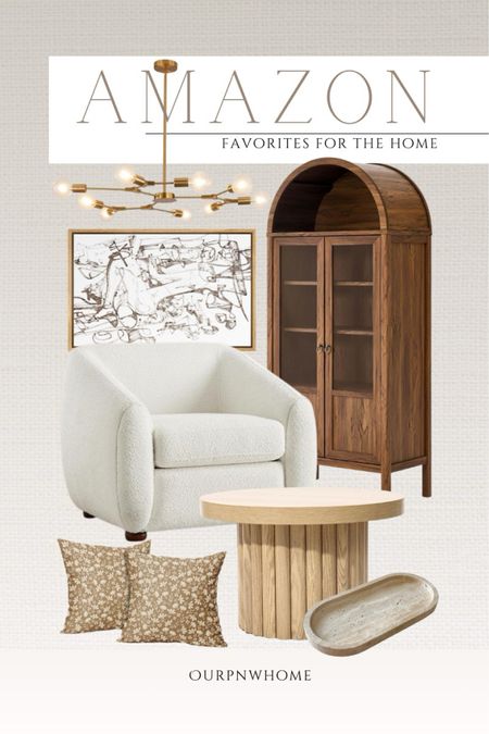 Beautiful neutrals favorites for the spring home!

Arched cabinet, display cabinet, upright cabinet, modern chandelier, lighting fixture, round coffee table, ribbed coffee table, floral throw pillows, travertine tray, abstract wall art, geometric wall art, white armchair, ivory accent chair, neutral home, Amazon home, home decor, Amazon furniture

#LTKHome #LTKStyleTip #LTKSeasonal
