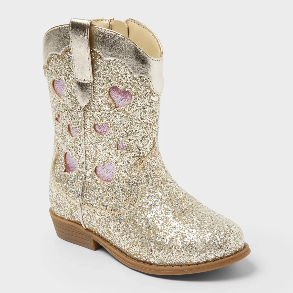 Toddler Dallas Glitter Western Boots - Cat & Jack™ Gold | Target