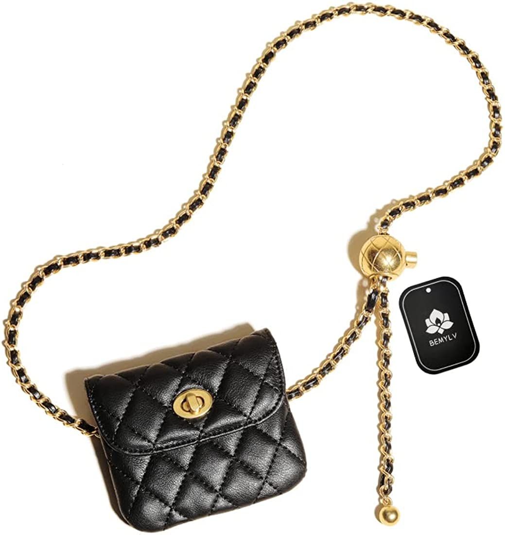 BEMYLV Leather Chain Belt Bag for Women Crossbody Waist Purse Fanny Pack Fashion Evening Clutch M... | Amazon (US)