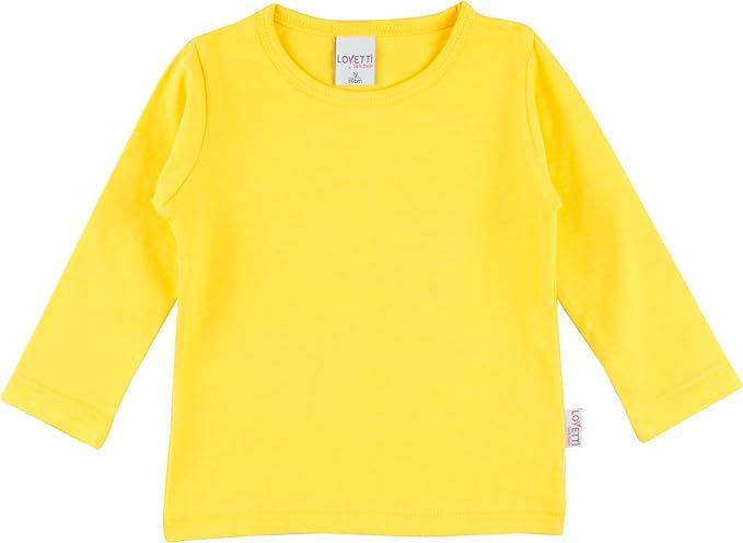 Lovetti Girls' Basic Long Sleeve Round Neck T-Shirt | Amazon (US)