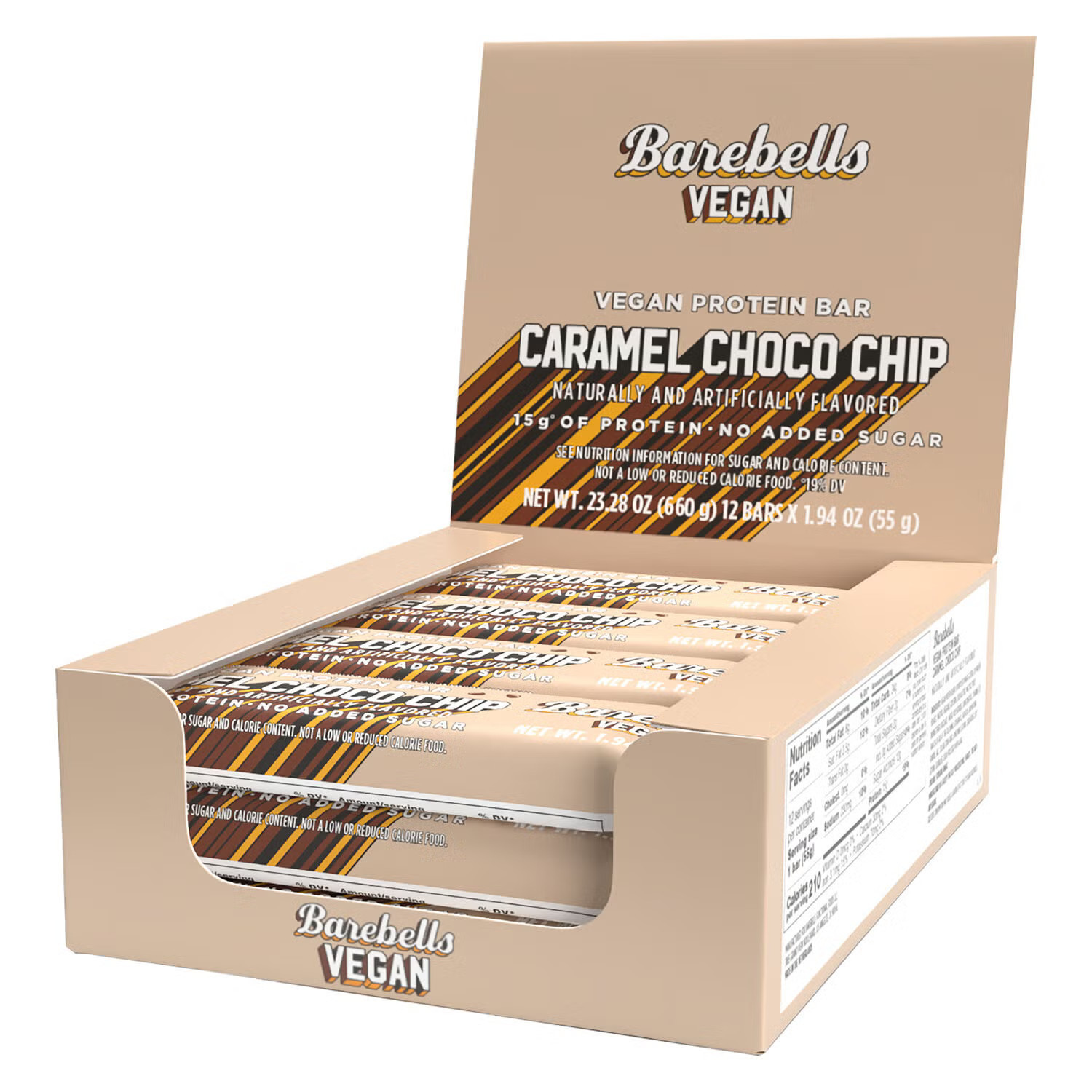 Vegan Protein Bar - Caramel Choco Chip (12 Bars) | GNC