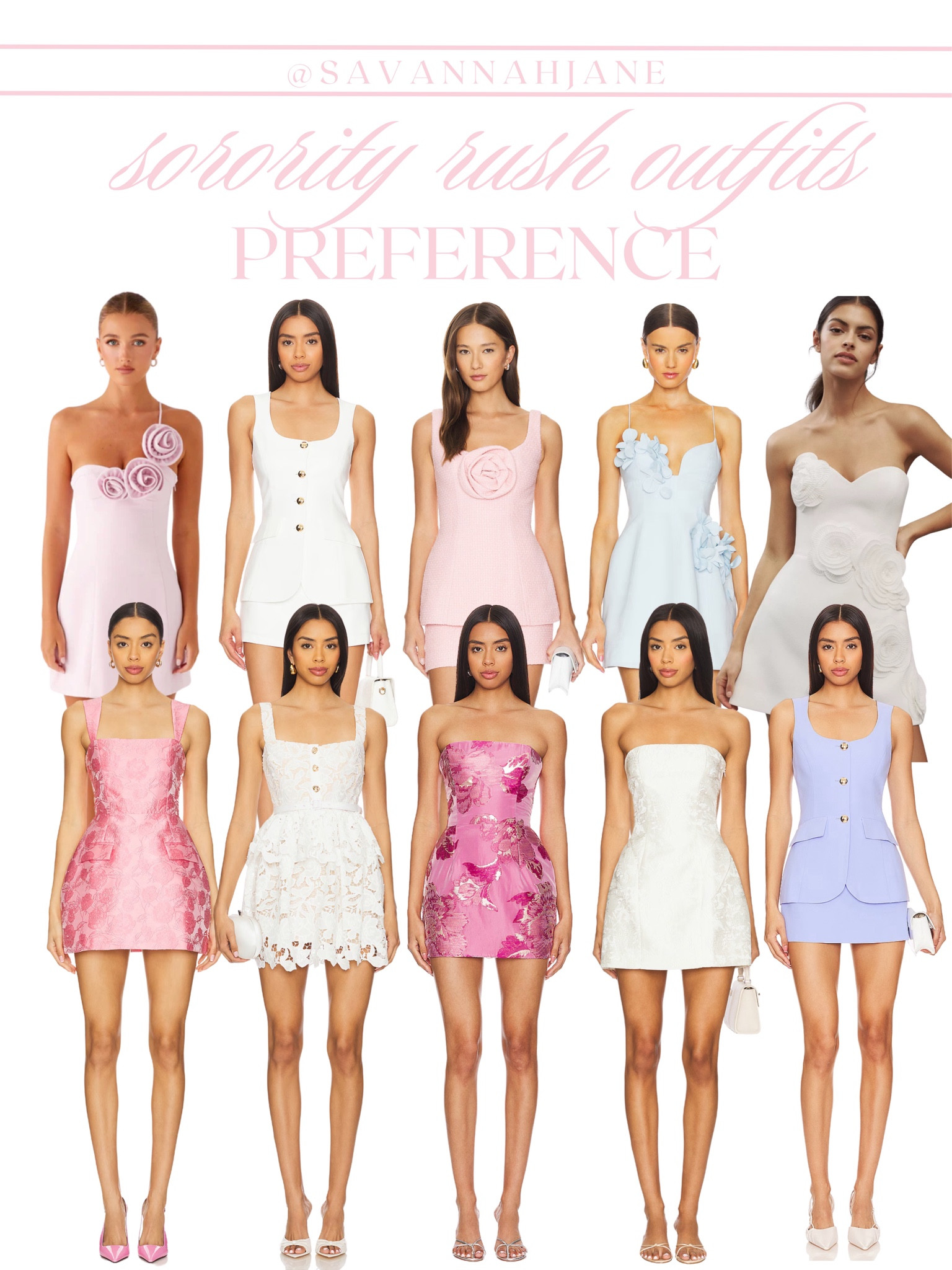 Preference round sorority outfits! Chic outfit inspo | chic dress | sorority rush inspo | sorority rush ootd | sorority rush preference round | revolve mini dress | preppy style | preppy dress inspo | rush outfit inspo | Amanda Uprichard outfit | Amanda Uprichard ootd | Acler mini dress | rush outfit ideas 

#LTKStyleTip #LTKPetite #LTKU