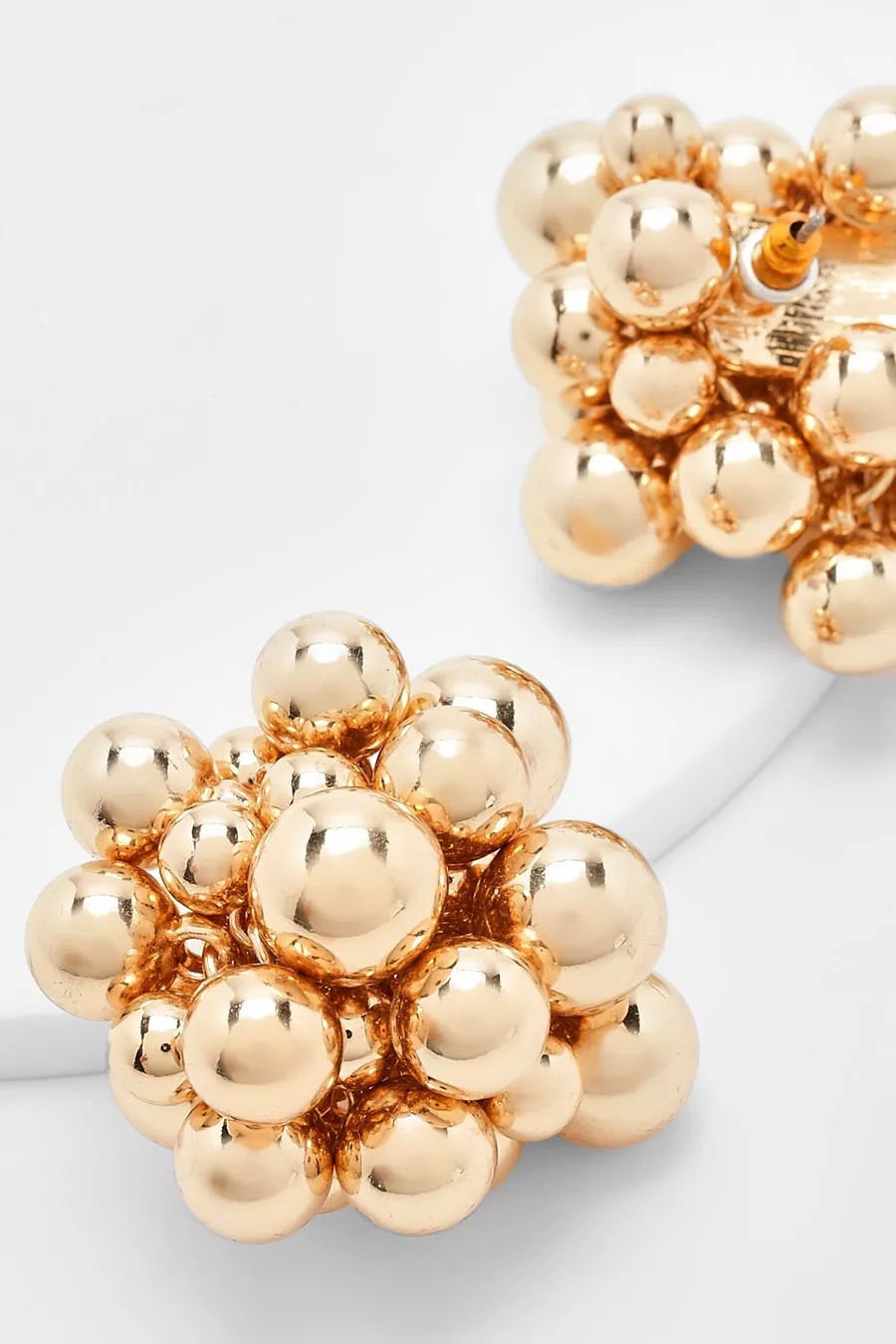 Gold Ball Drop Statement Earrings | Boohoo.com (UK & IE)