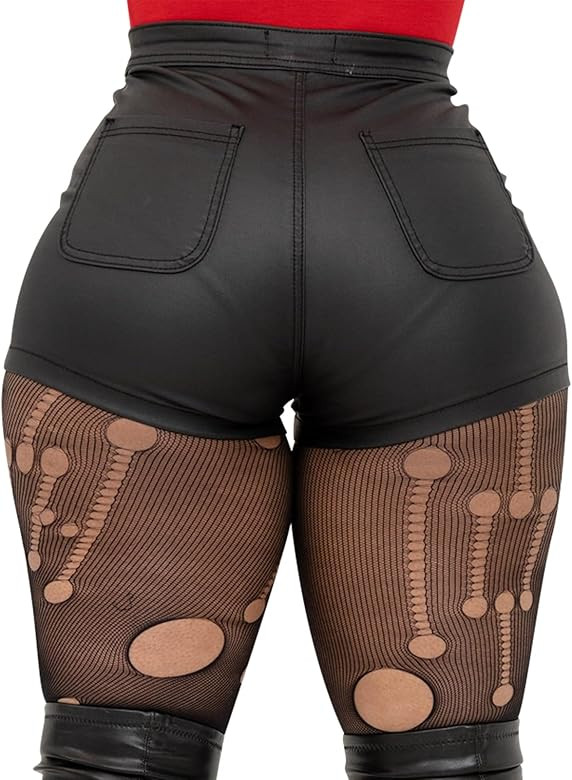 Womens Casual Faux Leather Shorts | Amazon (US)