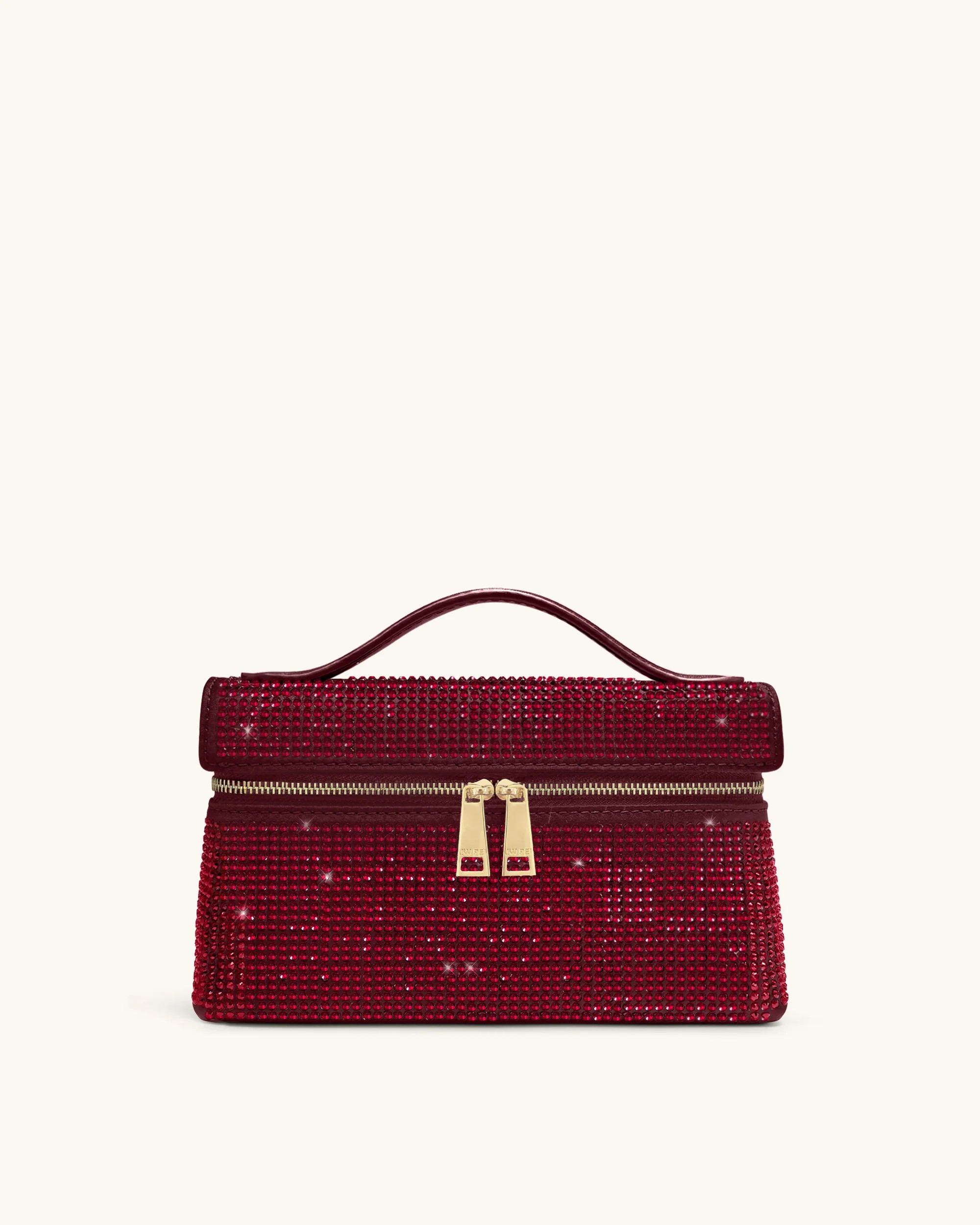 Thea Artificial Crystal Top Handle Bag - Red | JW PEI US