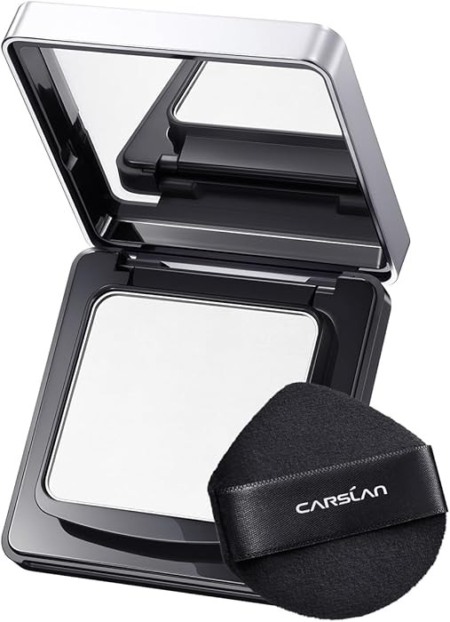 CARSLAN Waterproof Face Pressed Powder Compact, 24H Longlasting Oil Control Pressed Setting Powde... | Amazon (US)