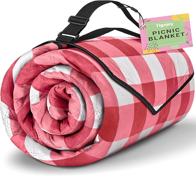 TigeJoy Extra Large Picnic Blanket Waterproof Foldable 80''x80'', Outdoor Picnic Mat Beach Blanke... | Amazon (US)