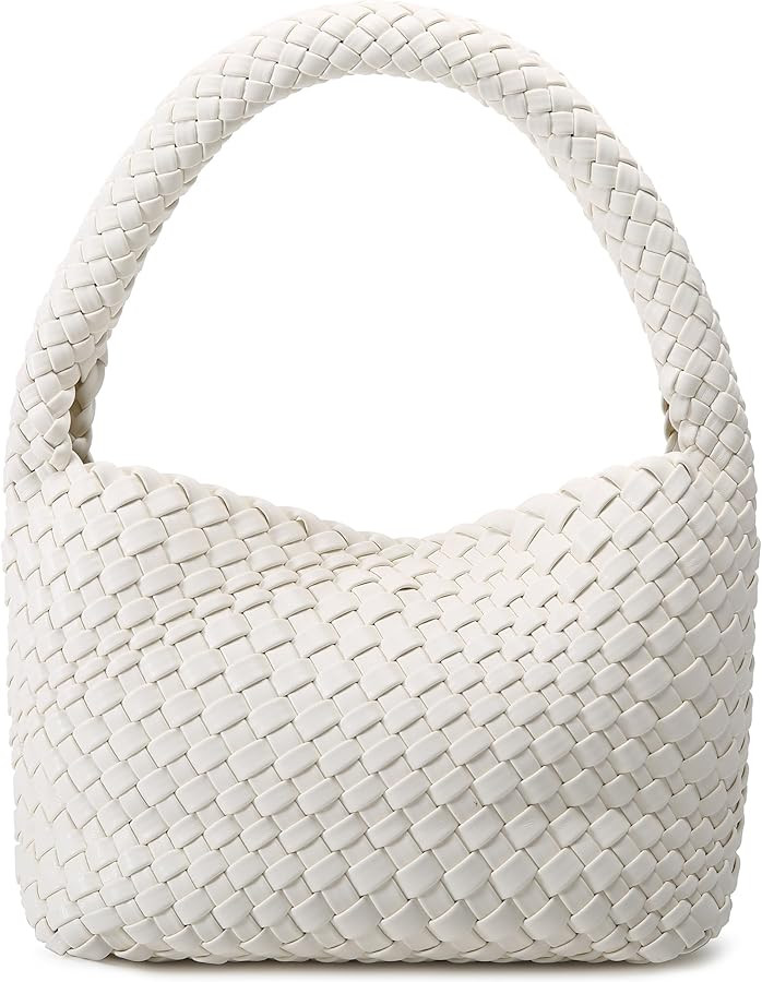 Woven Bag for Women, Small Vegan Leather Summer Beach Purse, and Travel Handbags Ladies' Retro Ch... | Amazon (US)