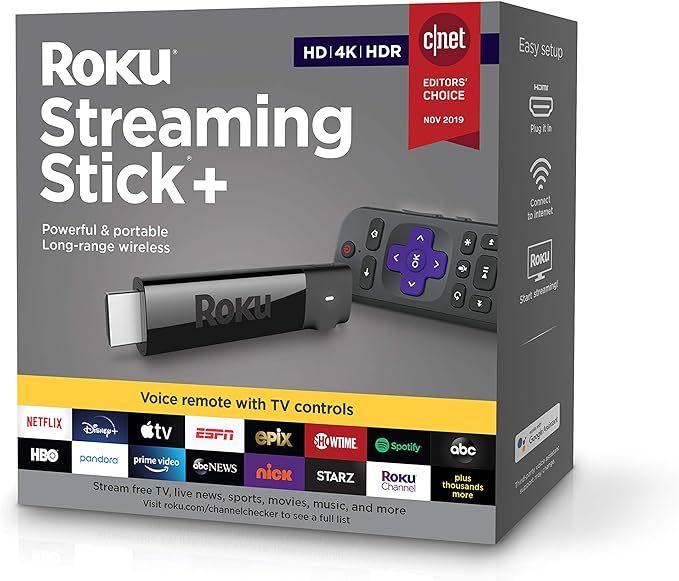Roku Streaming Stick+ | HD/4K/HDR Streaming Device with Long-range Wireless and Voice Remote with... | Amazon (US)