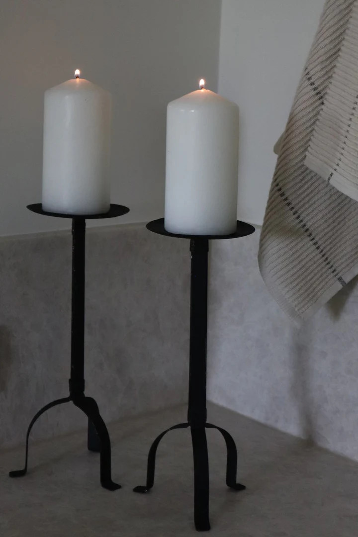 Rustic Iron Pillar Holder | THELIFESTYLEDCO