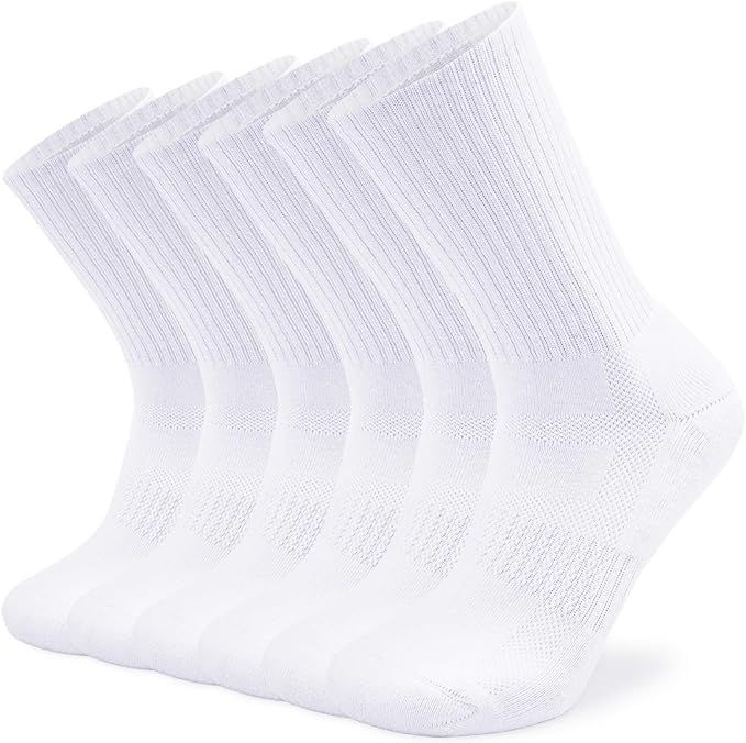 SOX TOWN Unisex Cushioned Crew Training Athletic Socks Men & Women with Combed Cotton Moisture Wi... | Amazon (US)