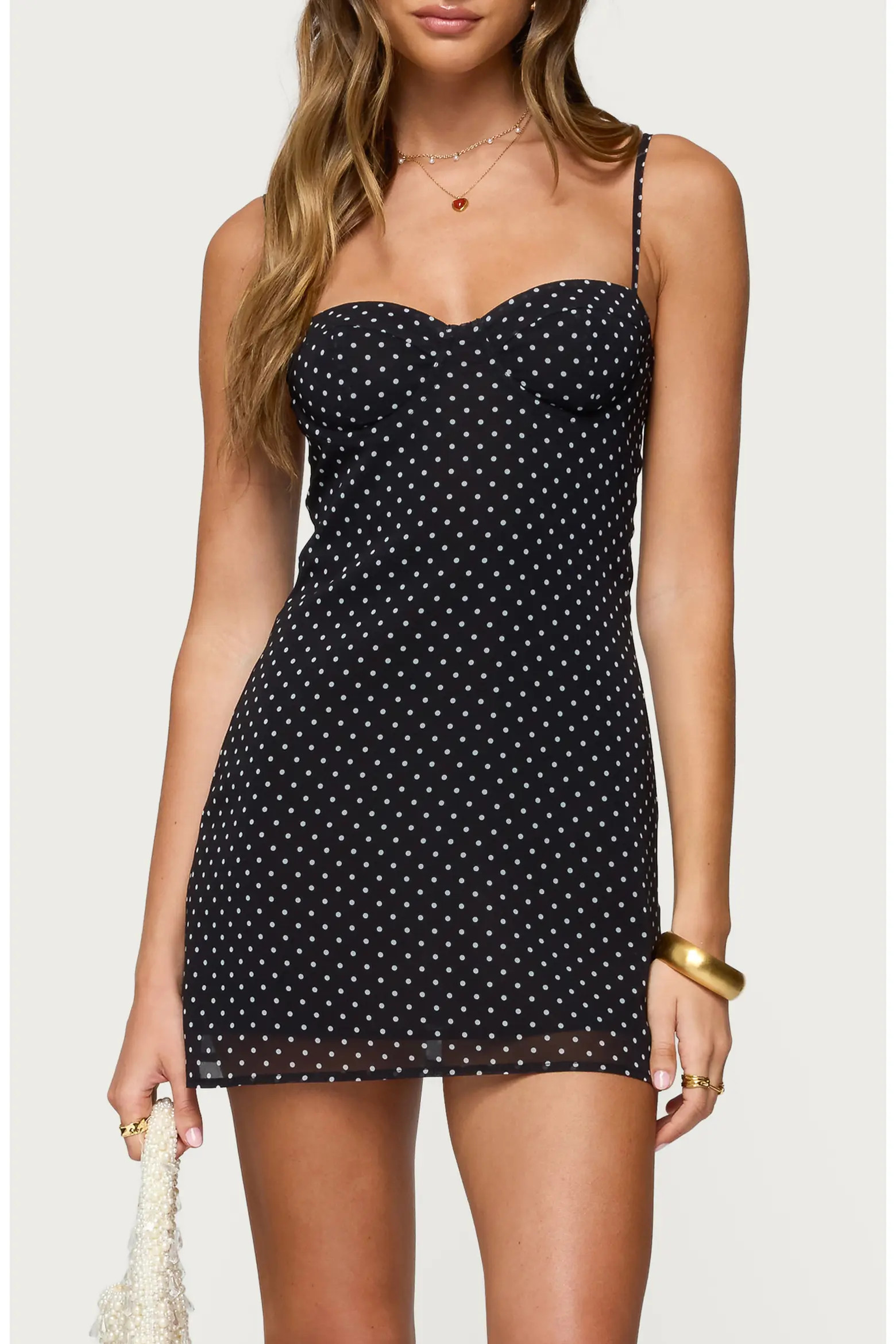 Polka Dot Chiffon Minidress (Women) | Nordstrom | Nordstrom
