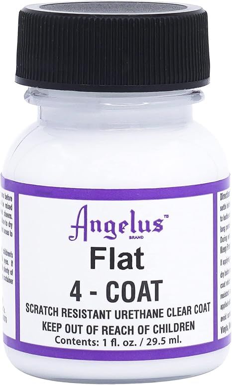 Angelus 4-Coat Leather Clear Coat Finisher Flat 1oz- Scratch Resistant | Amazon (US)
