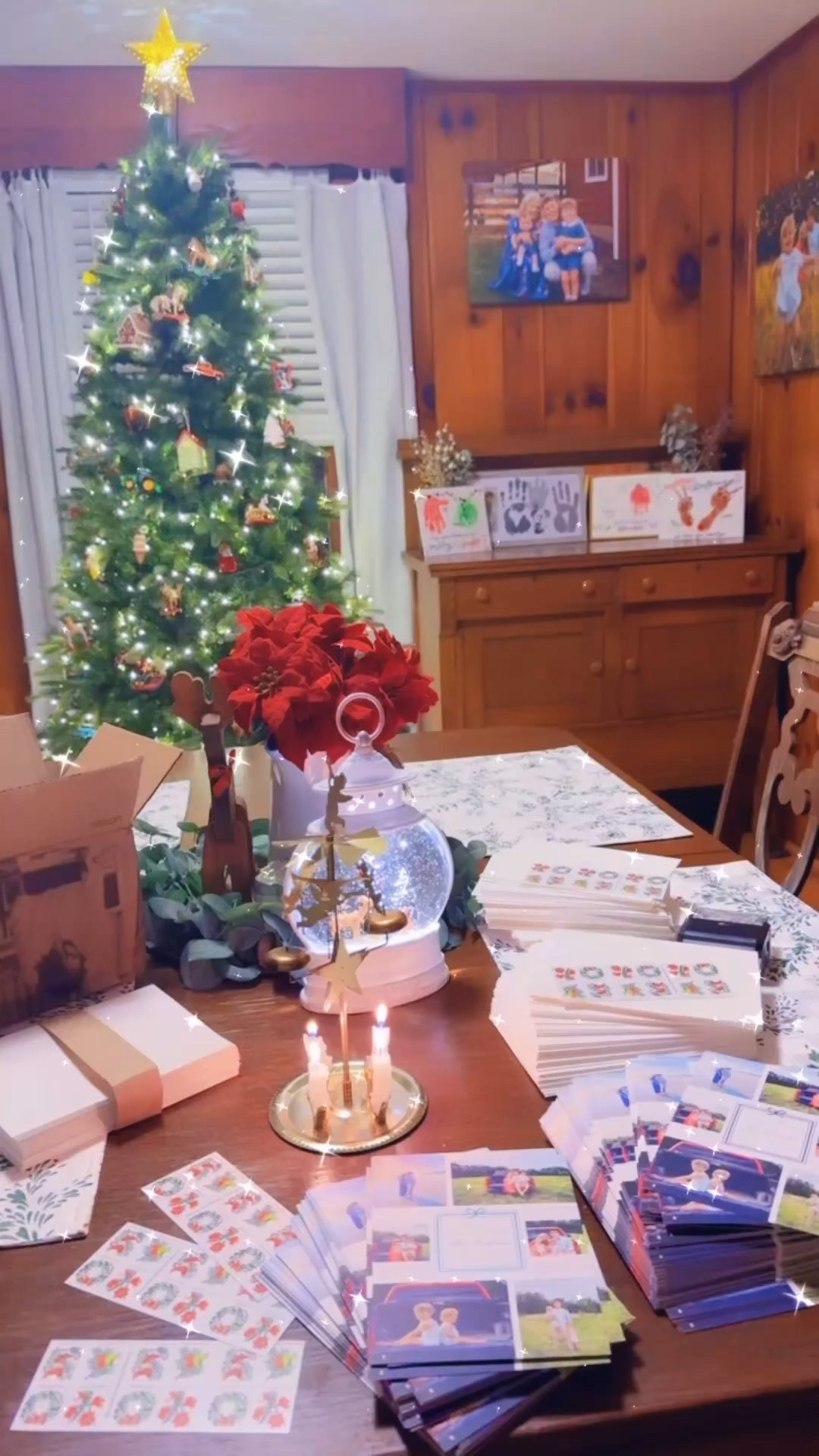 Tis’ the season for our annual Christmas card 💌 addressing & stamping ✍🏼 “date night” 🥰  by the tree 🎄🌟 and eek I love our “Country Little Christmas” 🎅🏻🤠🚜🌾 Christmas card so much this year!! 🤭❤️

#LTKdayinmylife #LTKHoliday