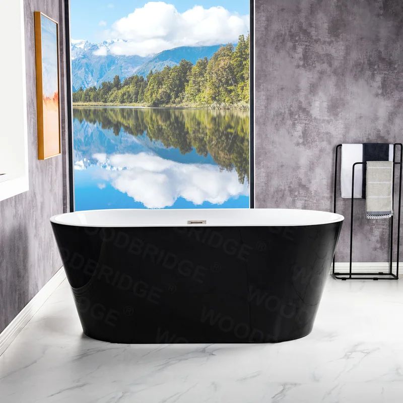 59'' x 29.5'' Freestanding Soaking Acrylic Bathtub | Wayfair North America