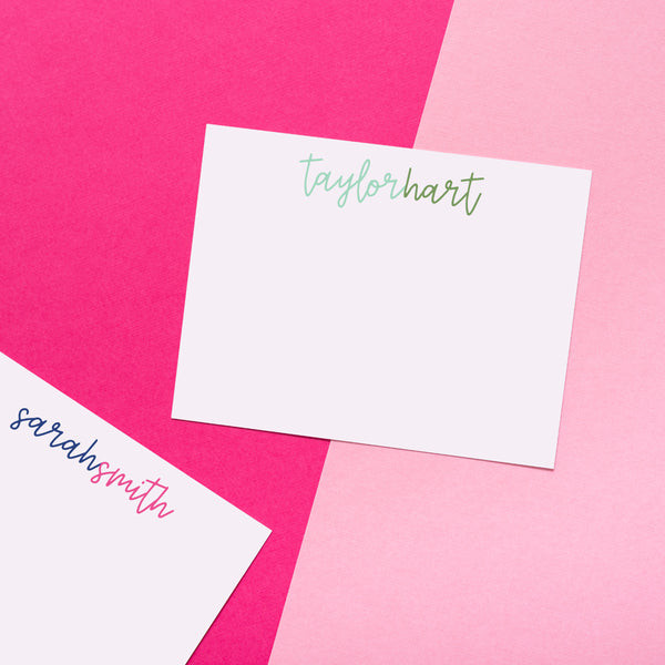 Connecting Script Personalized Stationery | Joy Creative Shop