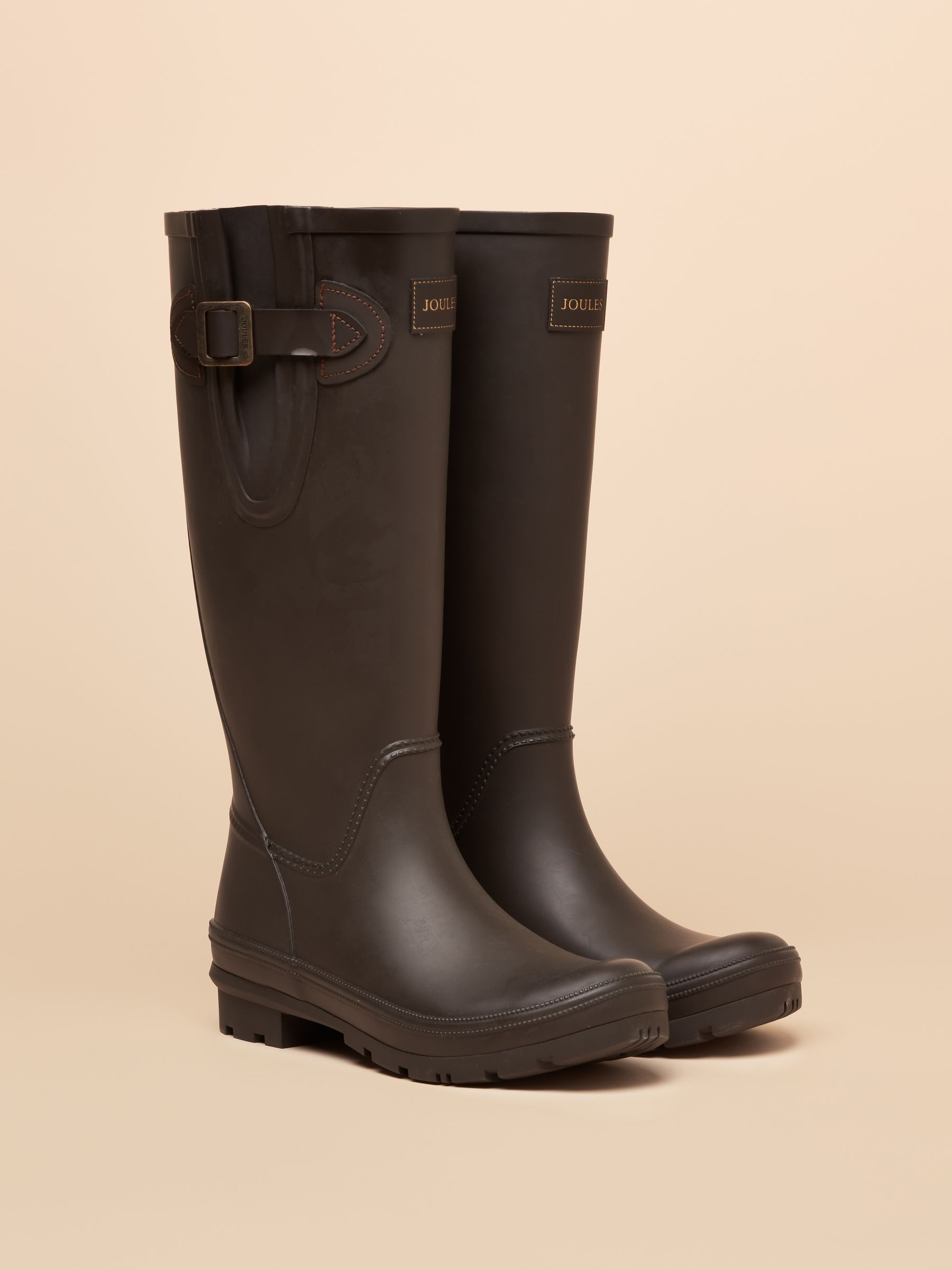 Houghton Chocolate Brown Adjustable Tall Wellies | Joules | Joules