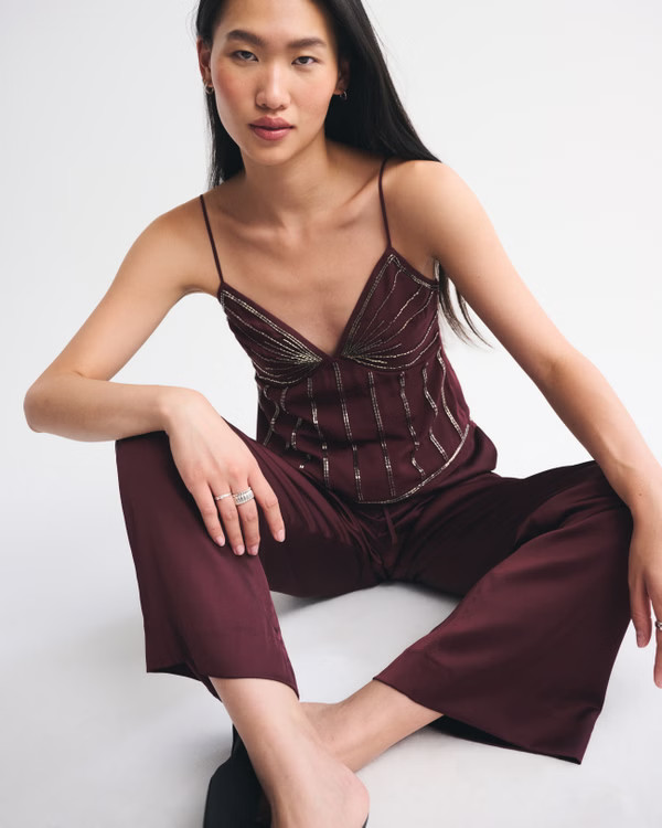 Women's Satin Pull-On Pant | Women's Party Collection | Abercrombie.com | Abercrombie & Fitch (US)