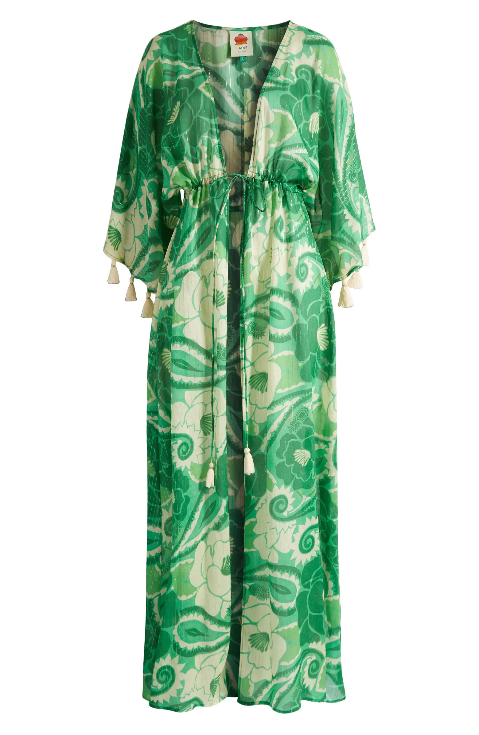 FARM Rio Tropical Groove Metallic Cover-Up Wrap | Nordstrom | Nordstrom