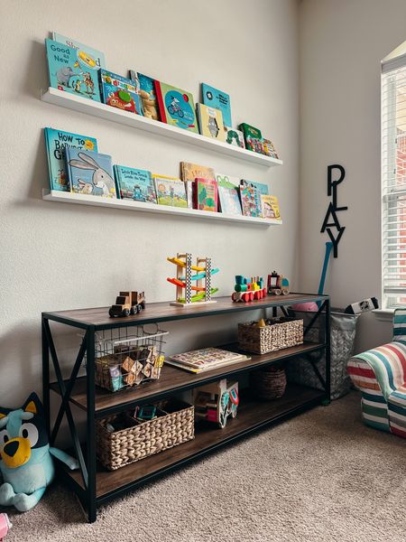 PLAYROOM STORAGE

shelving for toys and bookshelf to display books 🩵 

Target finds
Amazon finds
Target home
Amazon home
Minimal bookshelf
White bookshelf
Home finds
Storage

#LTKhome #LTKunder50 #LTKkids