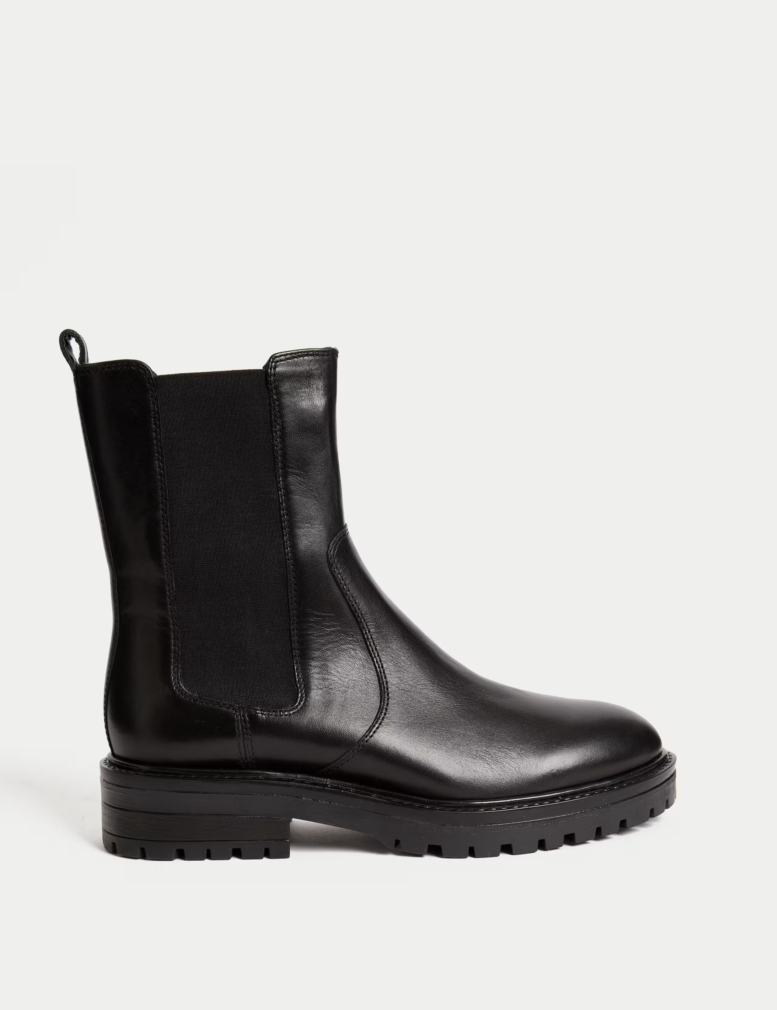 Leather Chelsea Block Heel Boots | M&S | M&S | Marks & Spencer (UK)