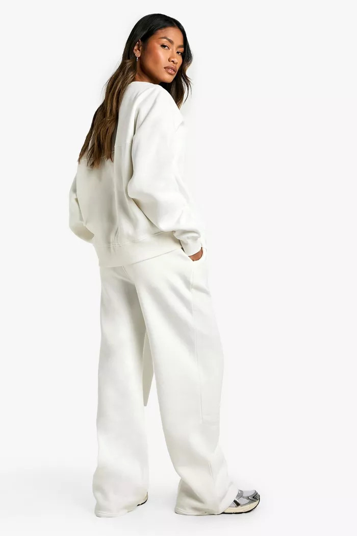 Button Through Cardigan Sweatshirt And Straight Leg Jogger Tracksuit | Boohoo.com (UK & IE)