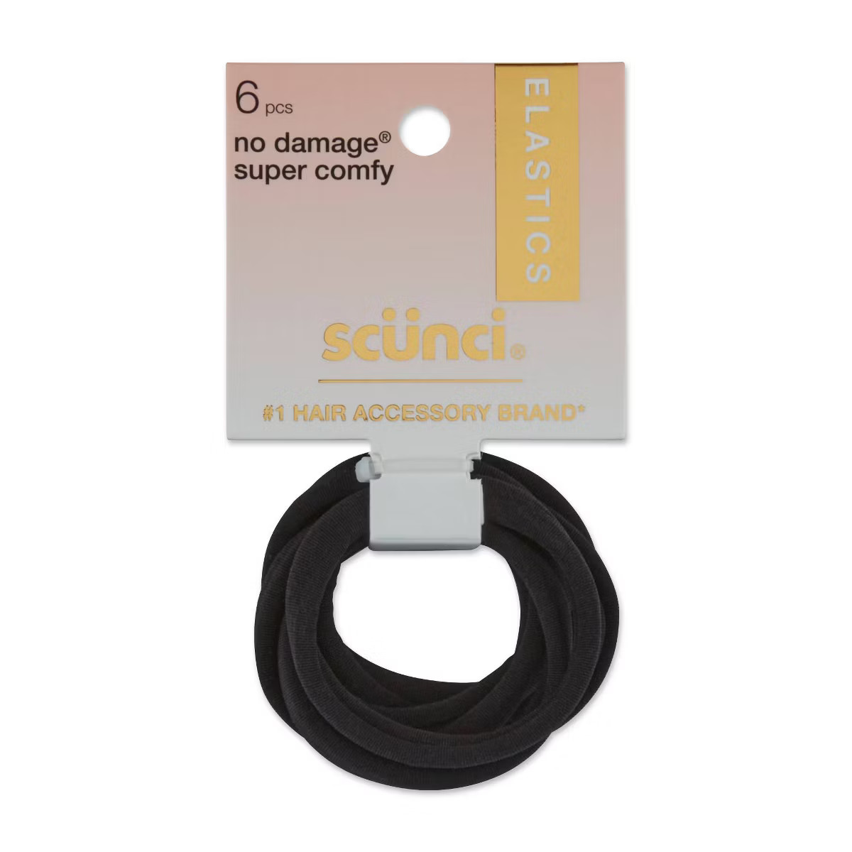 scunci Hosiery Ponytailer Hair Tie Elastics - 6ct | Target