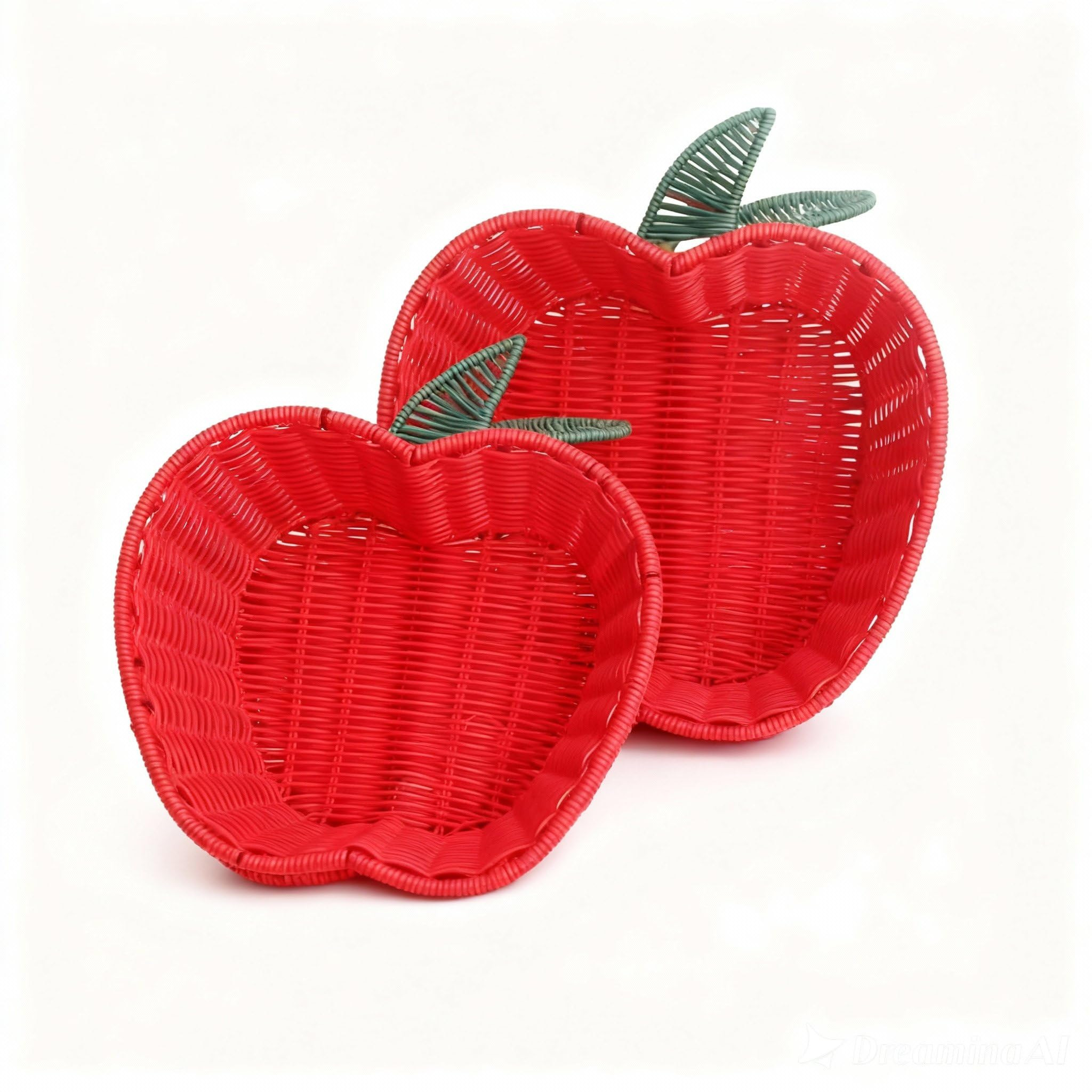 Apple-shaped Handwoven Basket Set - Fruit and Snack Storage Baskets, Small and Large Apple Basket... | Amazon (US)