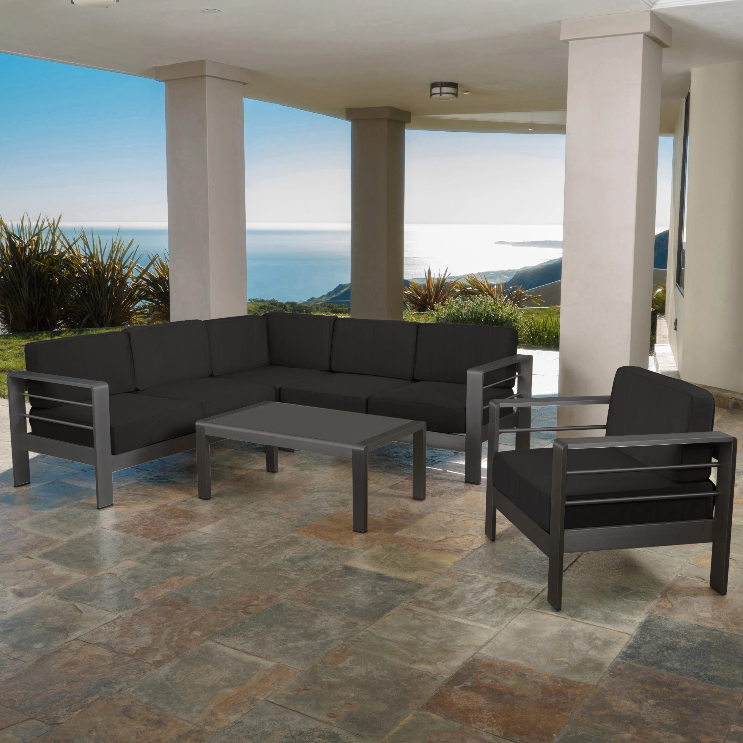 Caggiano 6 - Person Patio Conversation Sets with Cushions | Wayfair North America