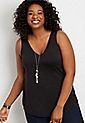 Plus Size 24/7 Mara V Neck Tank Top | Maurices