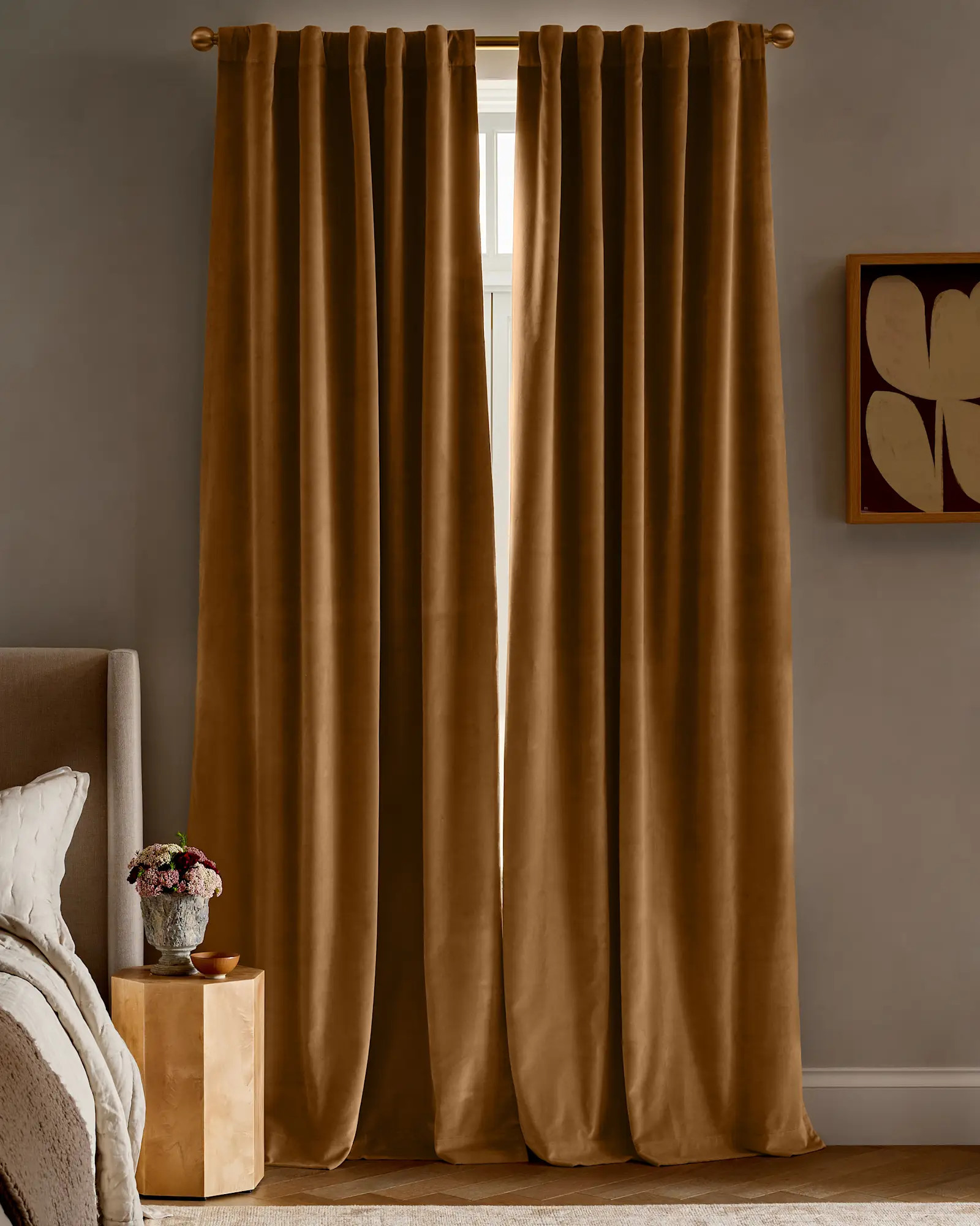 Cotton Velvet Room Darkening Curtain | Quince