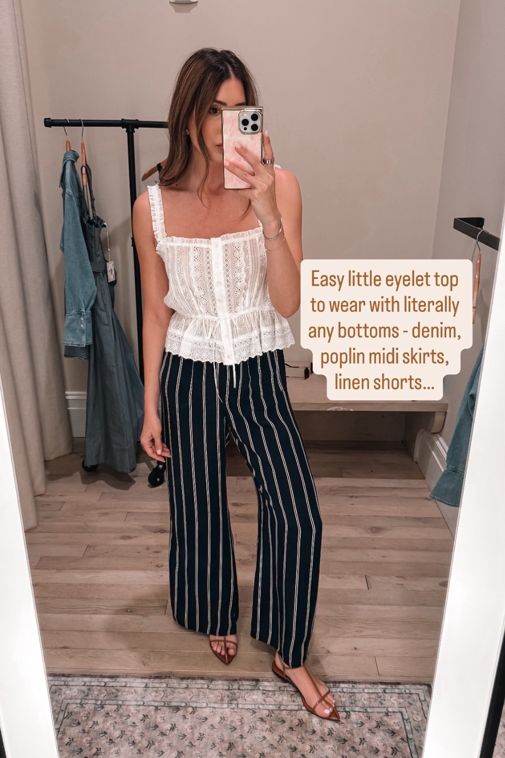 Medium in top, small in pants 