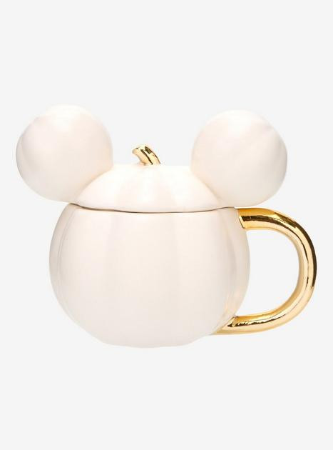Disney Mickey Mouse Pumpkin White Mug With Lid — BoxLunch Exclusive | BoxLunch