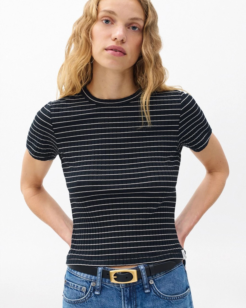 Buy Luca Striped Baby Tee for USD 90.00 | rag & bone | rag & bone