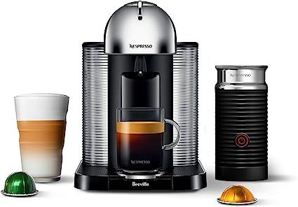 Nespresso Vertuo Coffee and Espresso Machine by Breville with Aeroccino Milk Frother- Chrome - BN... | Amazon (CA)