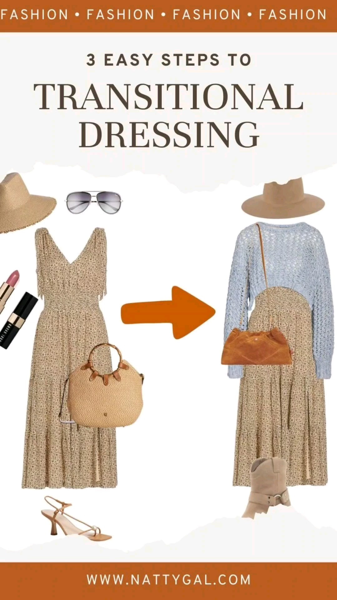 3 easy steps for summer to fall transitional dressing!Step 1: Swap out your sandals for ankle boots to add an autumn touch to any outfit. 👢🍂Step 2: Exchange your raffia, straw, and canvas accessories for ones in suede, tweed, or wool.Step 3: Layer up for those cool mornings and warm afternoons. 🌞🧥

#LTKSeasonal #LTKItBag #LTKShoeCrush