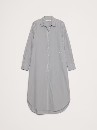 Poplin Asymmetrical Shirt Dress | Banana Republic (US)