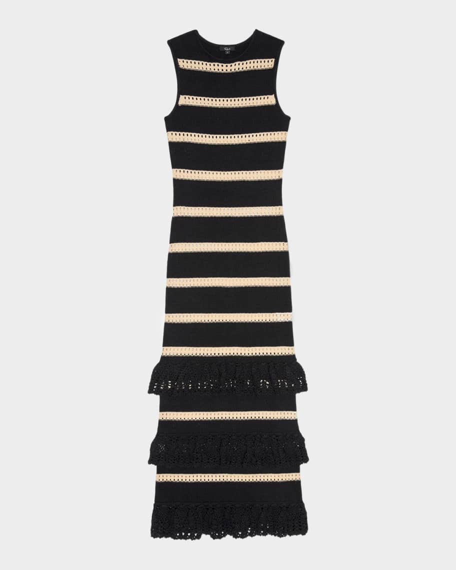 Rails Ana Stripe Cotton-Crochet Tank Dress | Neiman Marcus