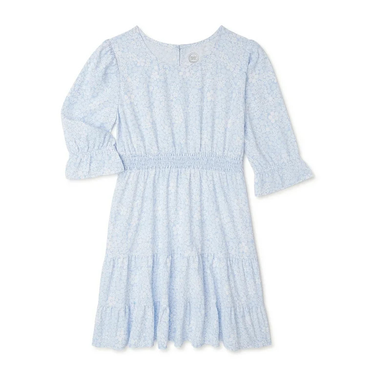 Wonder Nation Girls’ Bell Sleeve Dress Sizes 4-18 & Plus | Walmart (US)
