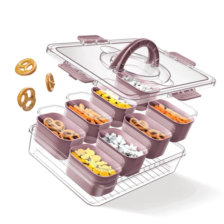 Cook With Color 8-Compartment Snackle Box, Charcuterie and Snack Container, Divided Serving Tray ... | Walmart (US)