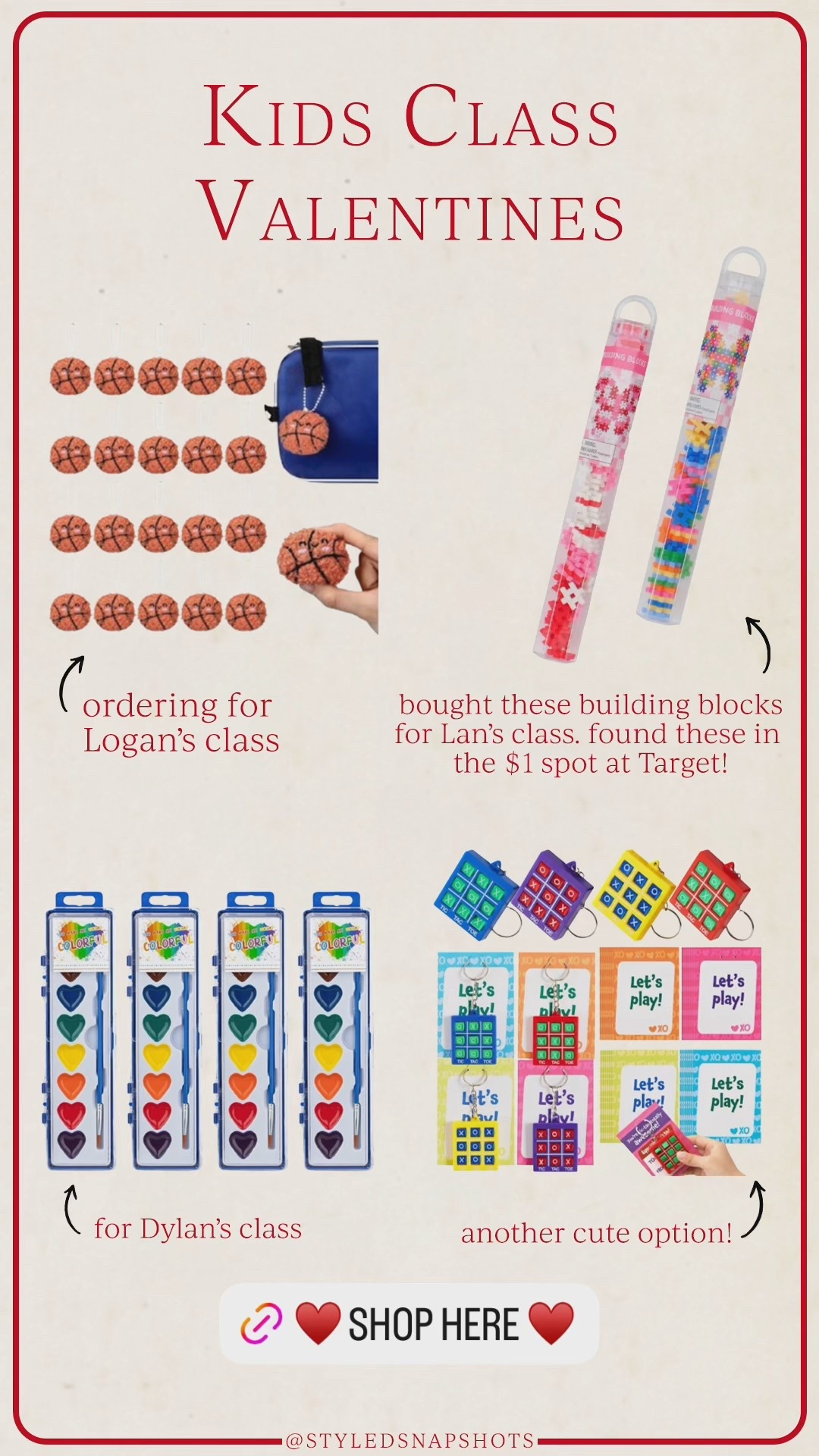 Kids class valentines 💌 
**check your local Target $1 spot for the building blocks. That’s where I bought mine 

#LTKKids #LTKFindsUnder50