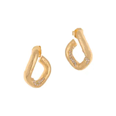 Fatima Crystal Frost Hoop Earrings | Nordstrom